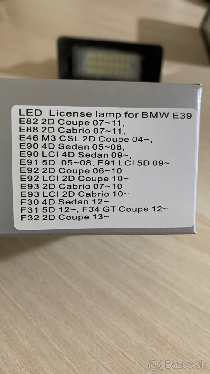 BMW Led osvetlenia ŠPZ e46 e39 e81 e87 e90 e60 e70 e71 f10 - 2