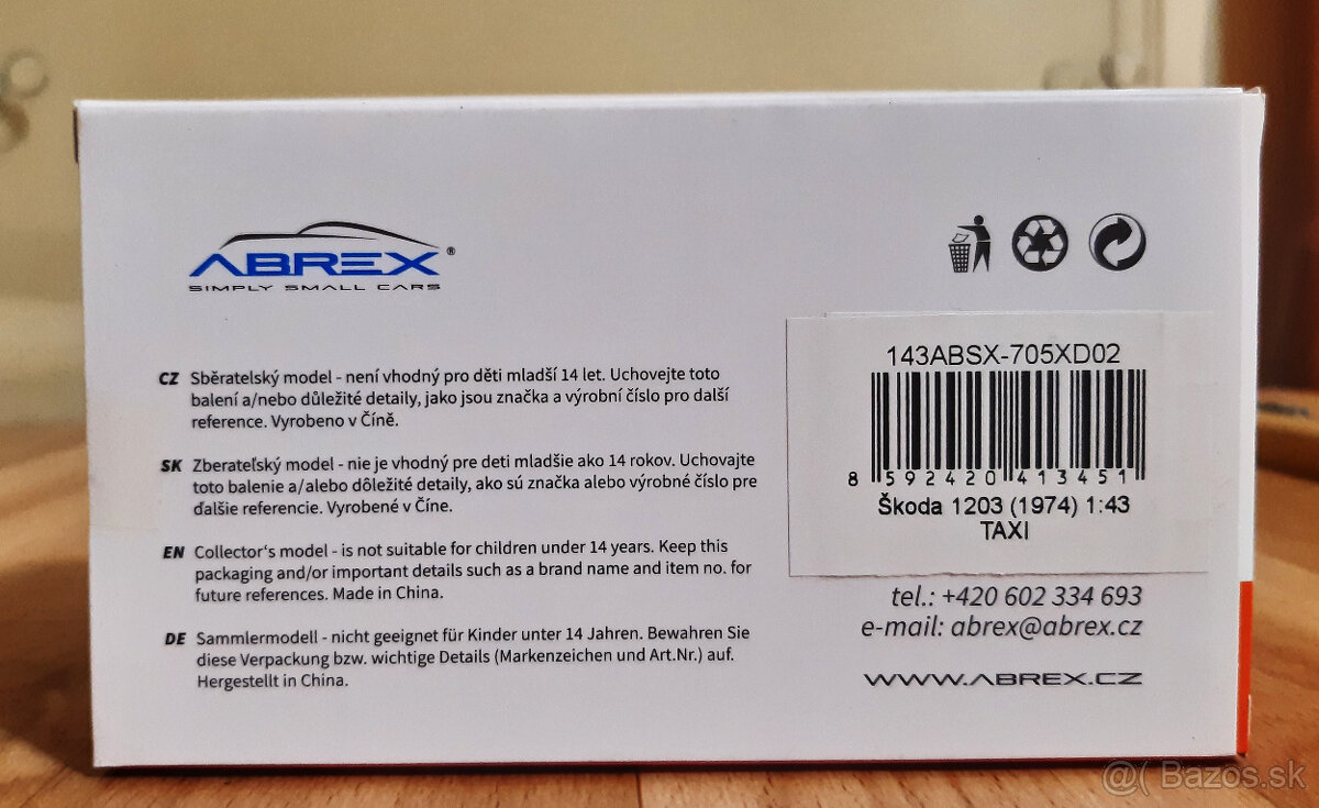 Abrex 1:43 Škoda 1203 Taxi Vínová - 2