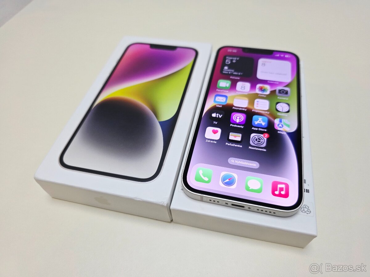 APPLE IPHONE 14 128GB STARLIGHT ZDRAVIE BATERKY 100% - 2