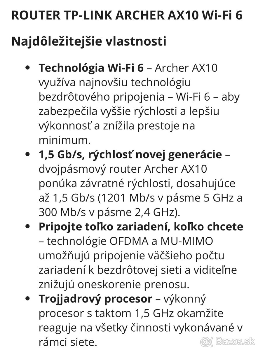 TP-LINK ARCHER AX10 Wi-Fi 6 ROUTER - 2