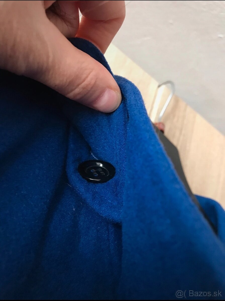 Krásny modrý kabát, veľkosť S - 2