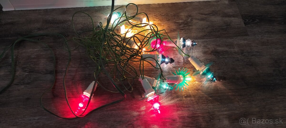 Retro vianočné osvetlenie Zlatokov stromčeky - 2