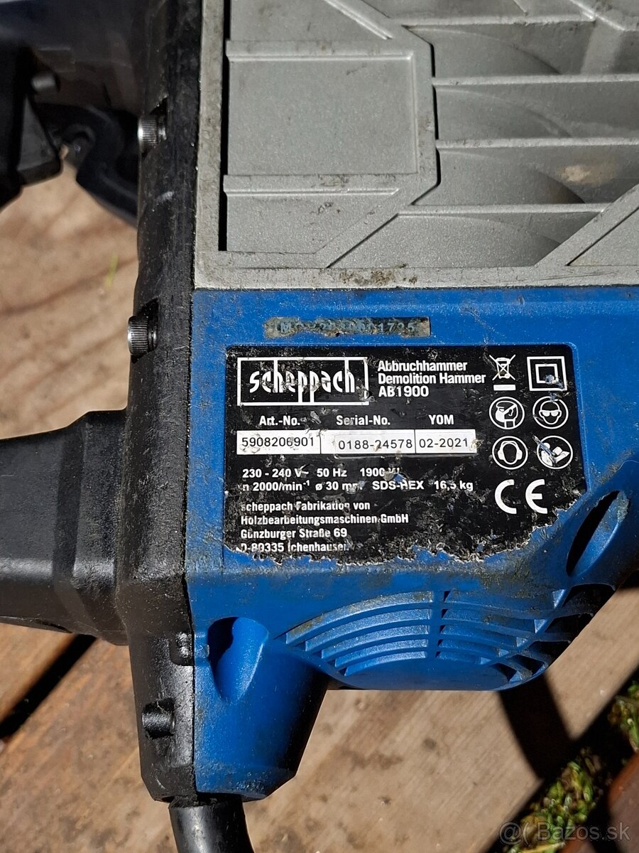 Búracie kladivo scheppach ab1900 - 2