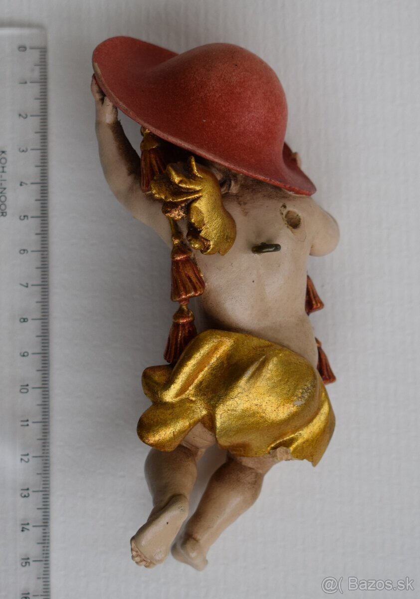 Drevena socha anjela na zavesenie - 2