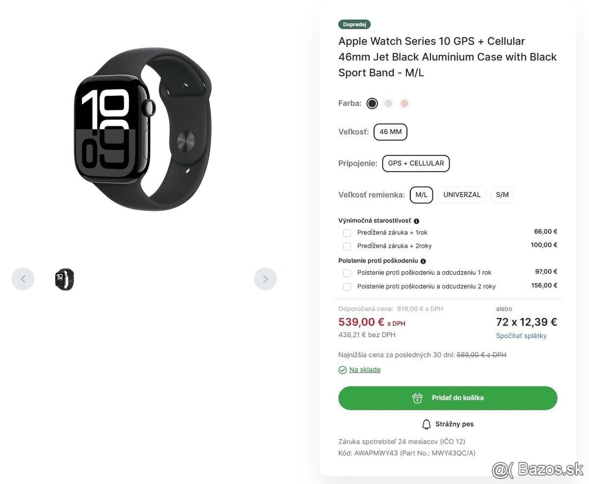 Nove Apple Watch 10 46mm Celluar - 2