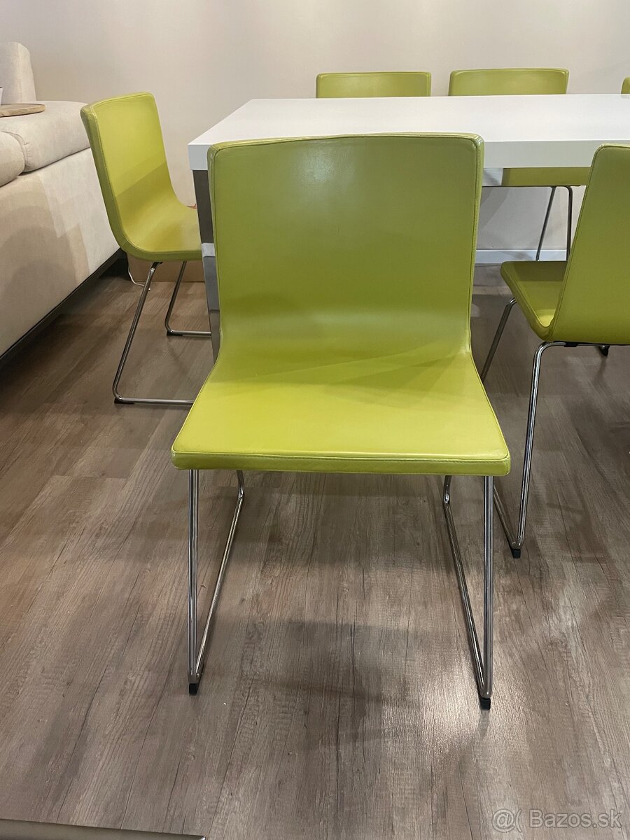 Zelena kožená stolička - 2