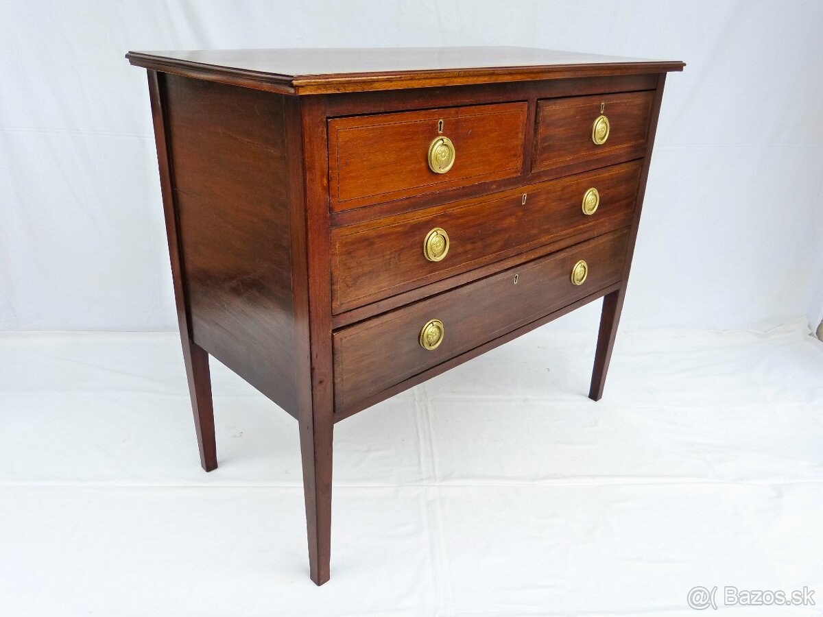 Starožitná Komoda - Mahagónove drevo - Intarzia - r.1900 - 2