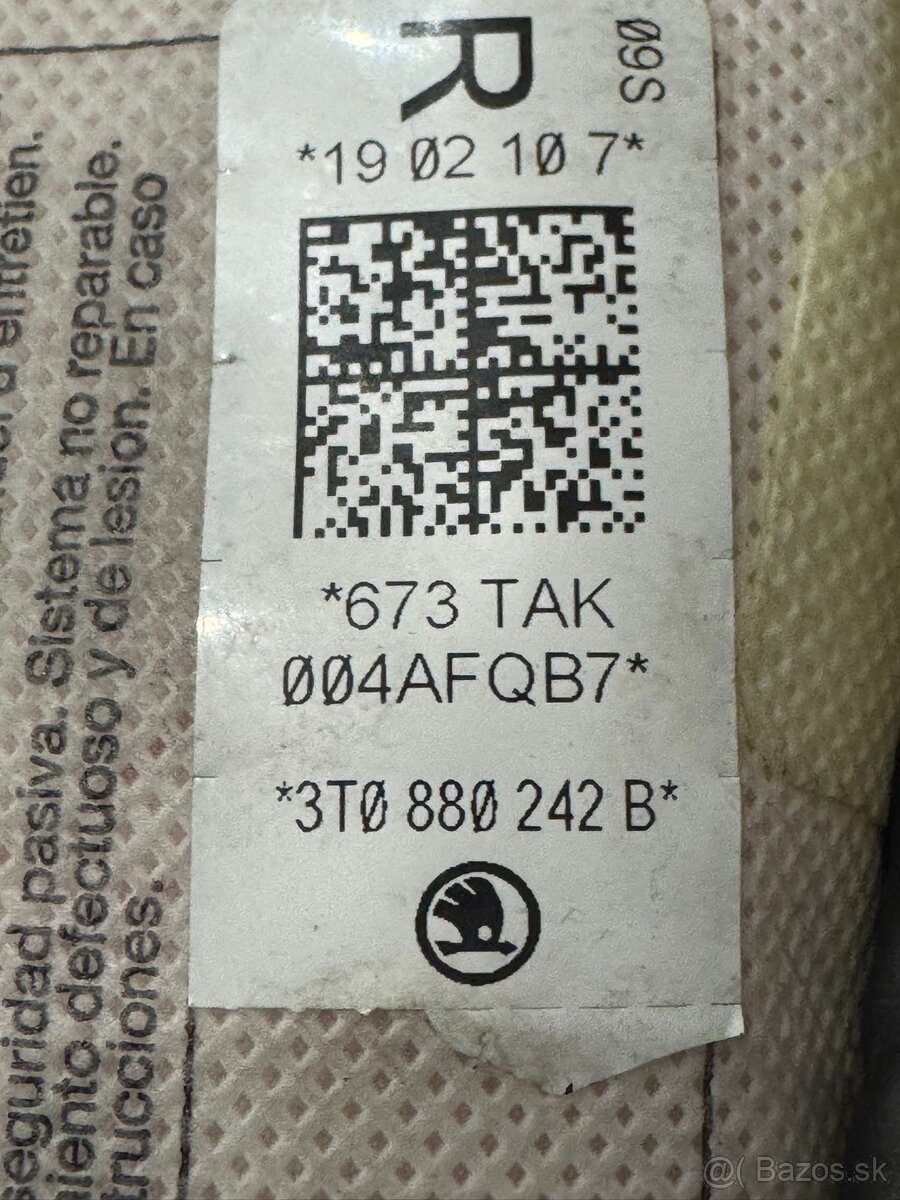 Sedadlový airbag Škoda Superb II - 2