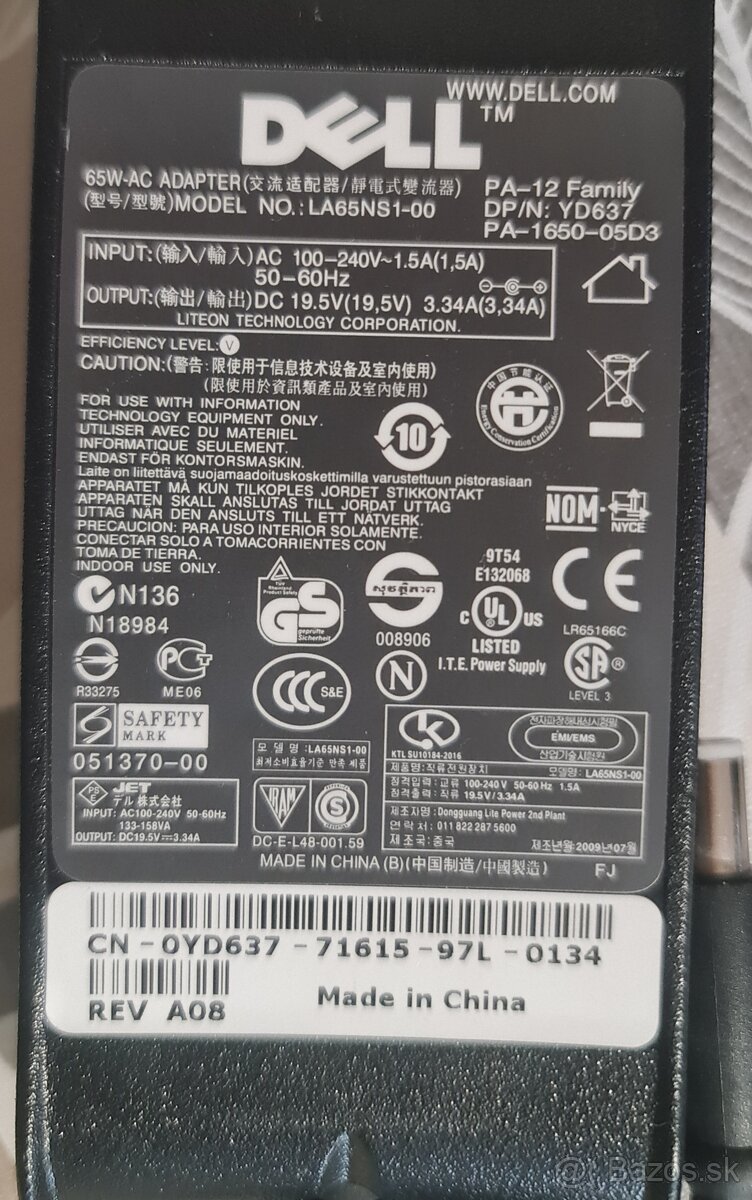 ADAPTÉR NT DELL 19.5V/3.34A - 2