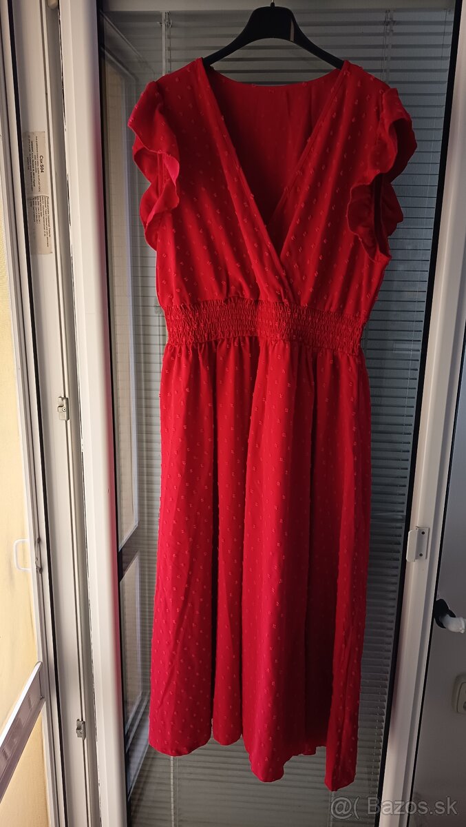 Dámske šaty nové dlhé červené XXL - 2