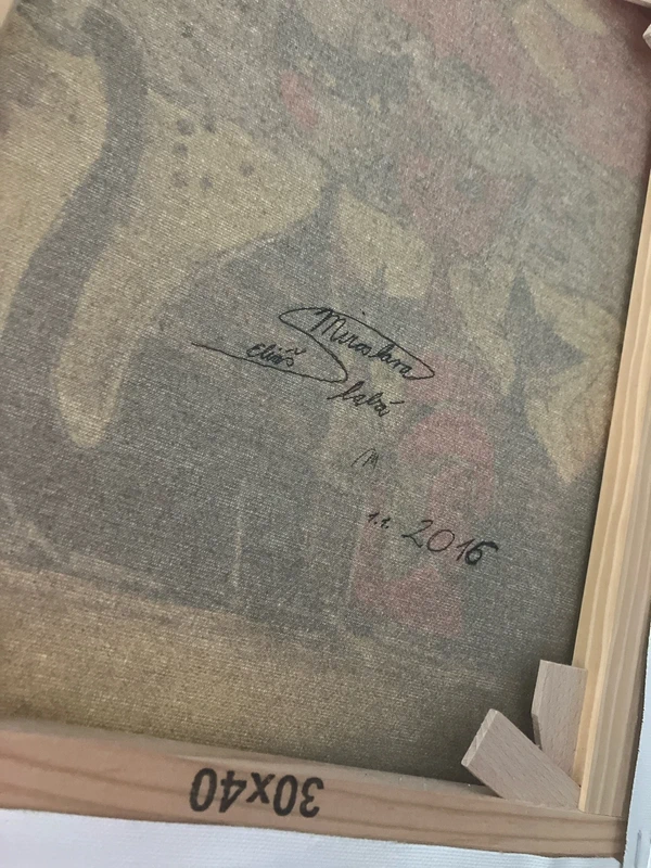 Rosina mačky obraz originál maľba - 2