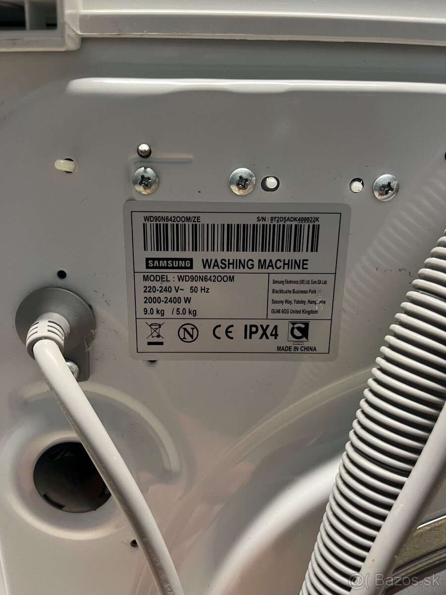 Práčka so sušičkou Samsung WD90N642OOM - 2