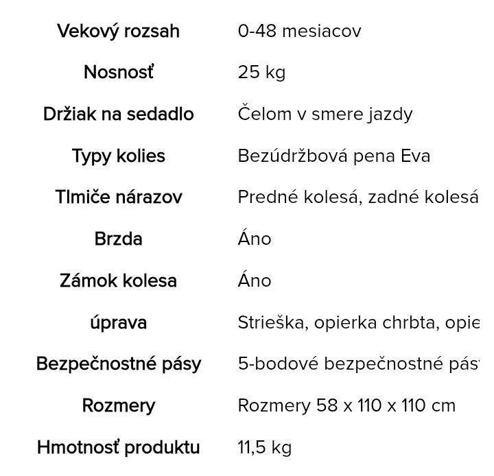 Športový kočík LIONELO - 2