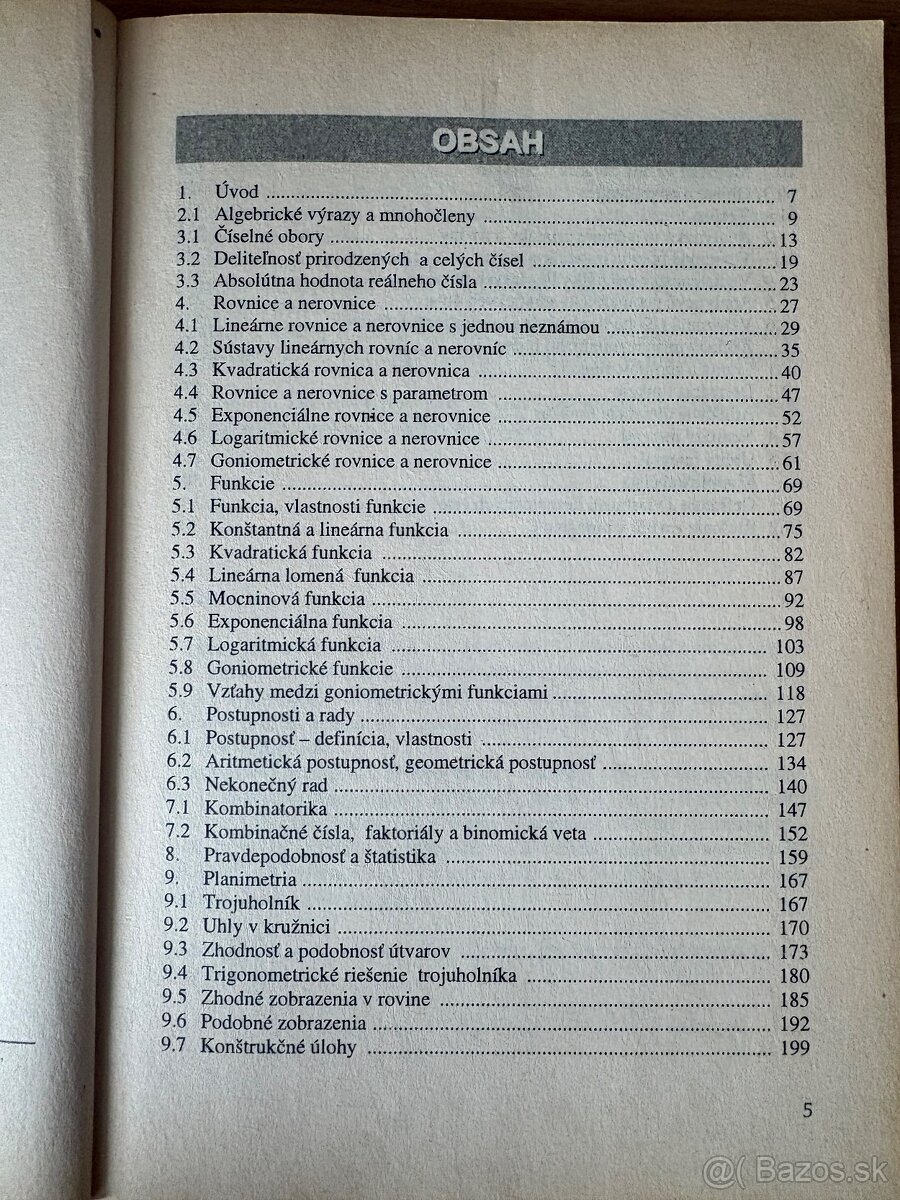 Matematika k maturite - 2