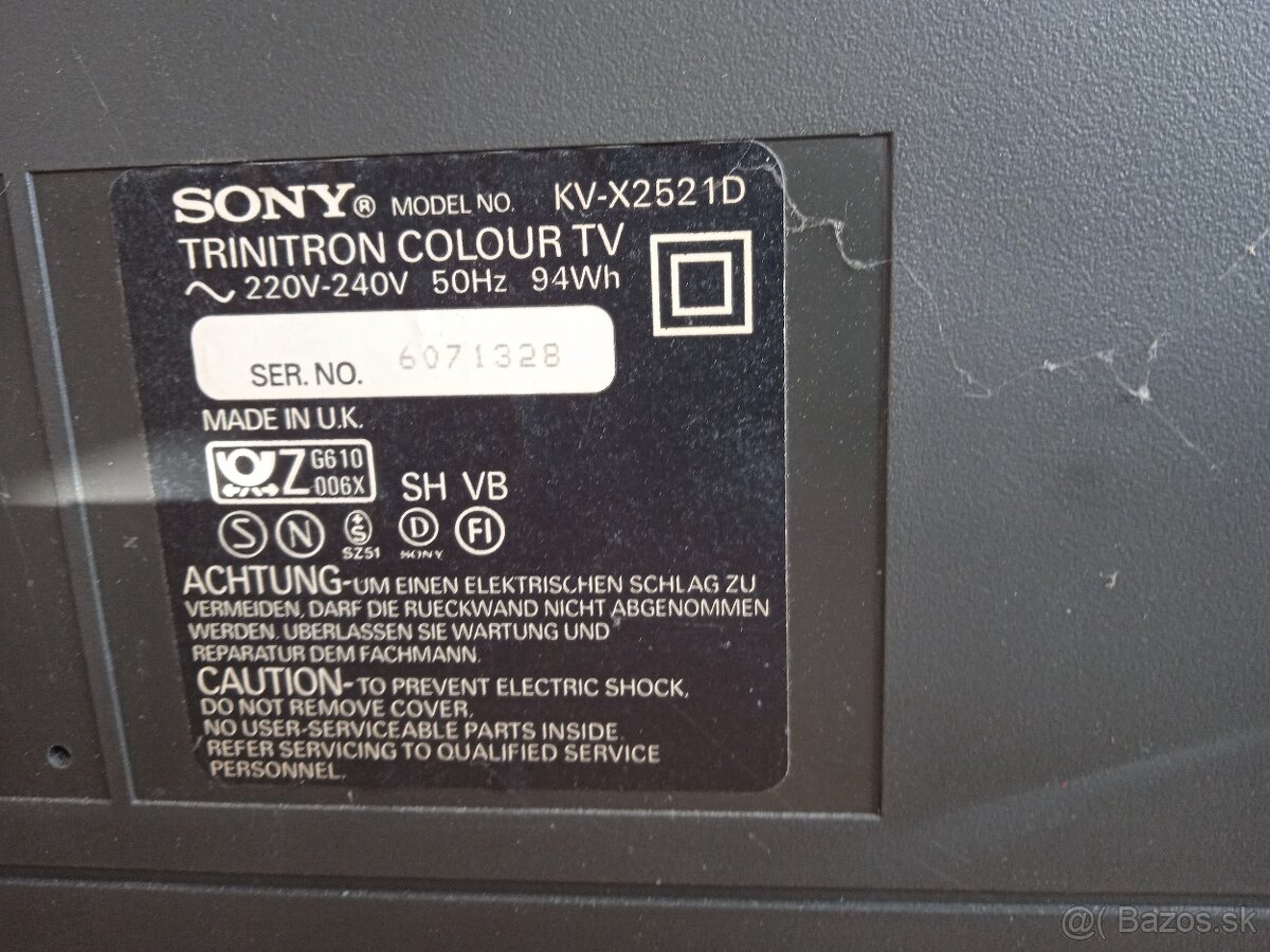 Predám televízor Sony Trinitron - 2