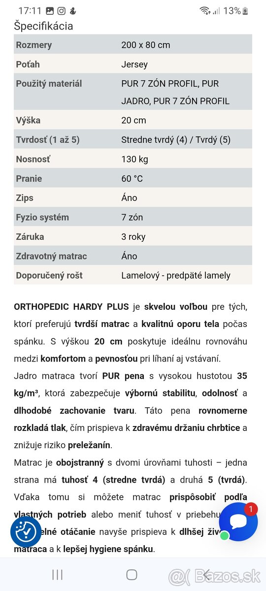 predám matrace 80x200 - 2