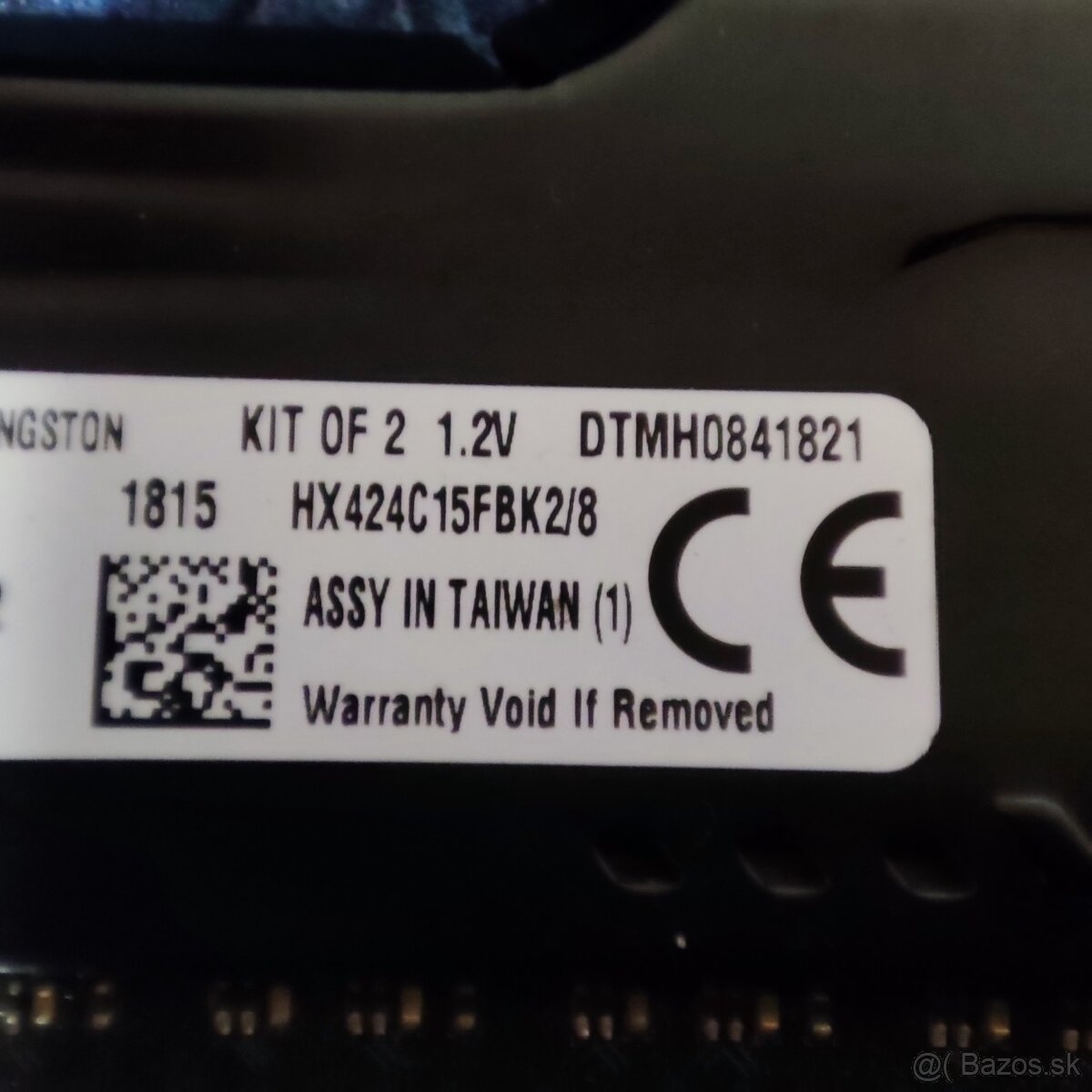 HyperX 8 GB KIT(2x4GB) DDR4 2400 MHz CL15 Fury Black Series - 2