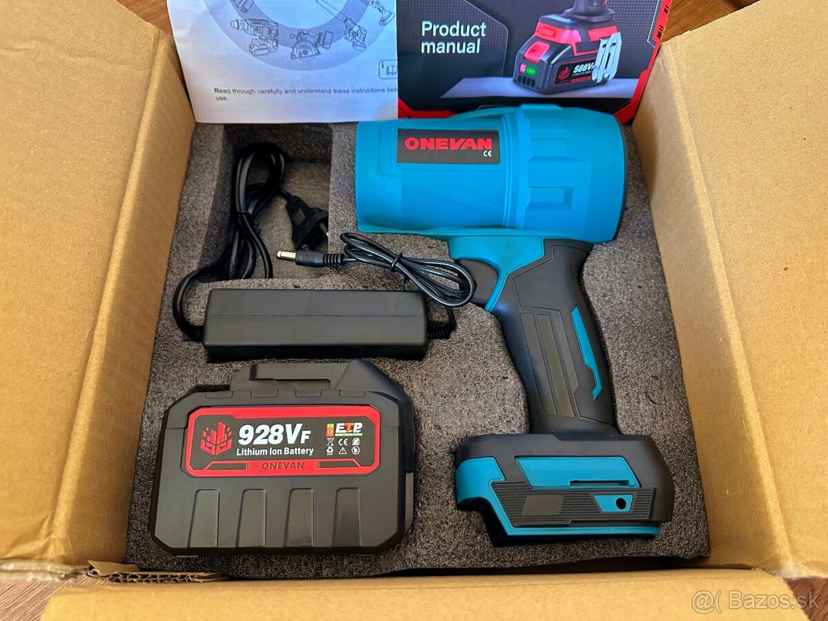 AKU bezuhlíkový TURBO fúkač 2000W / 150 000 ot. / 200 m/s - 2