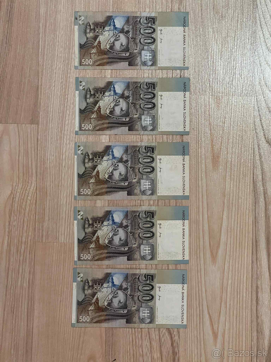 Slovenské bankovky 500 SK - 2