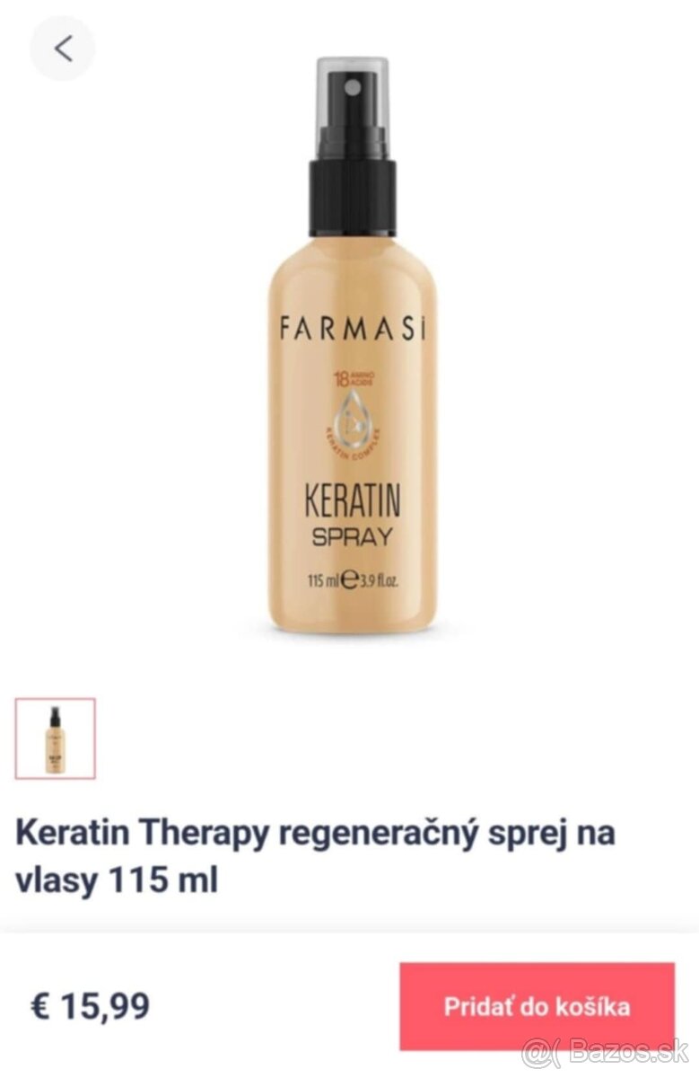 Set farmasi..aloe krem, hydratačný sampon, keratin sprej - 2