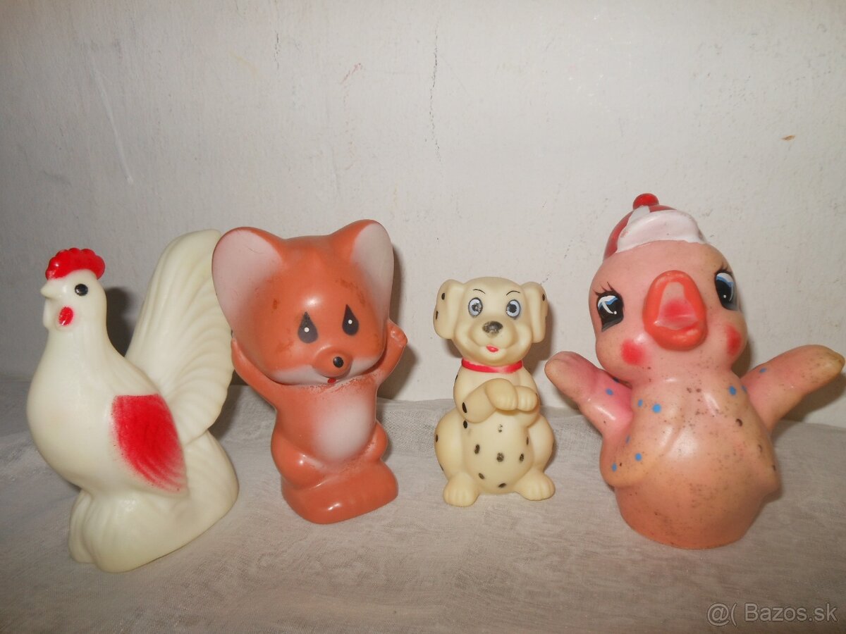 Starodávne gumenné pískacie hračky - 2