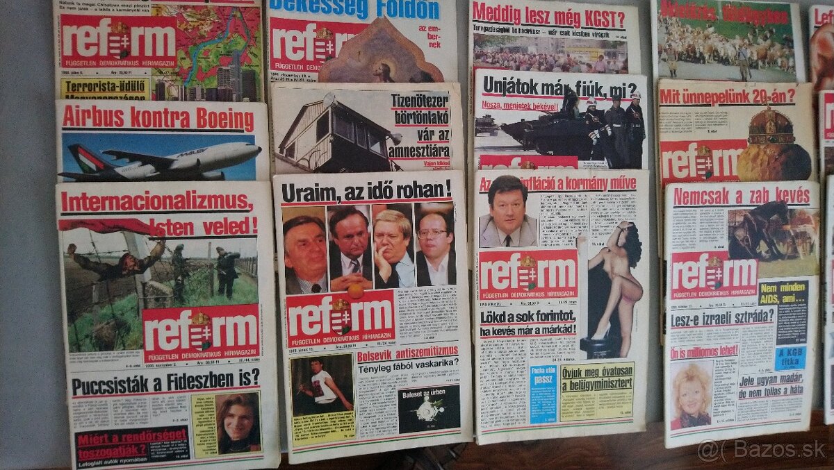 Predám časopisy v maďarskom jazyku: Reform - 1989 - 1991 - 2