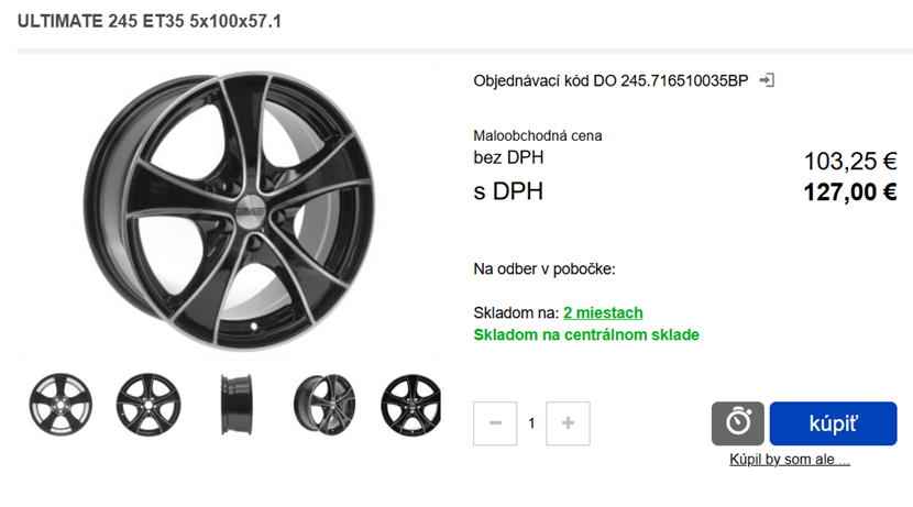 ULTIMATE DISKY 245 ET35 5x100x57.1 - 2