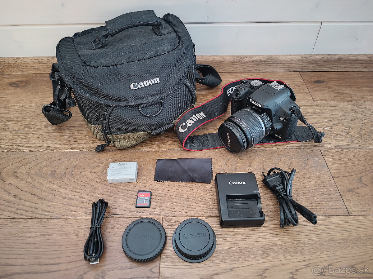 Canon EOS 500D + objektív, príslušenstvo a taška - 2