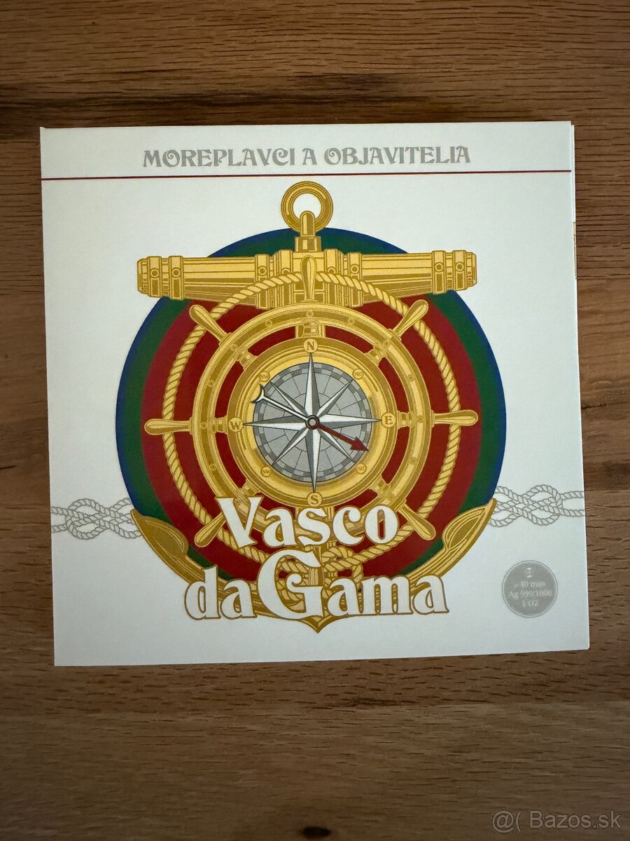 Strieborná investičná minca Vasco da Gama - 2