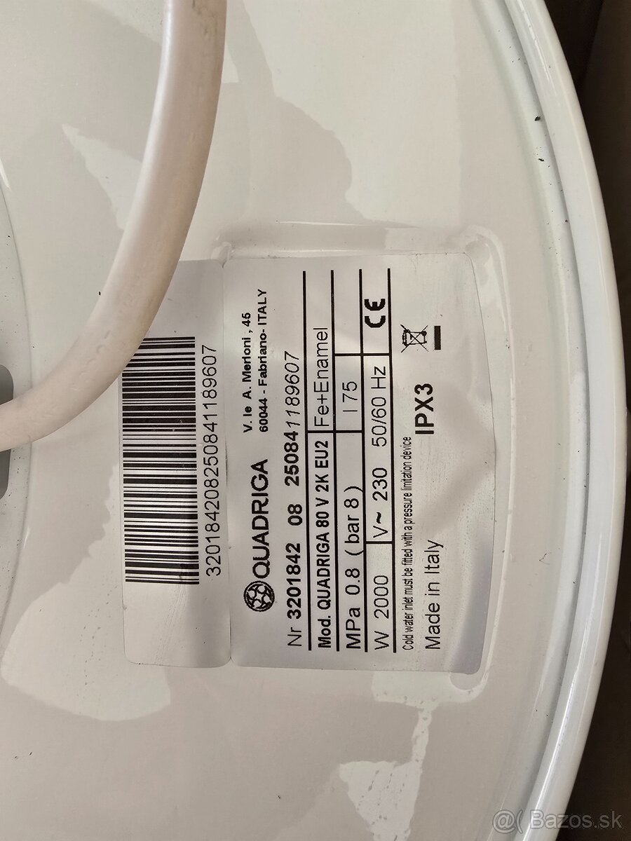 Bojler Ariston QUADRIGA 80 V 2K EU2 elektrický 2kW - 2