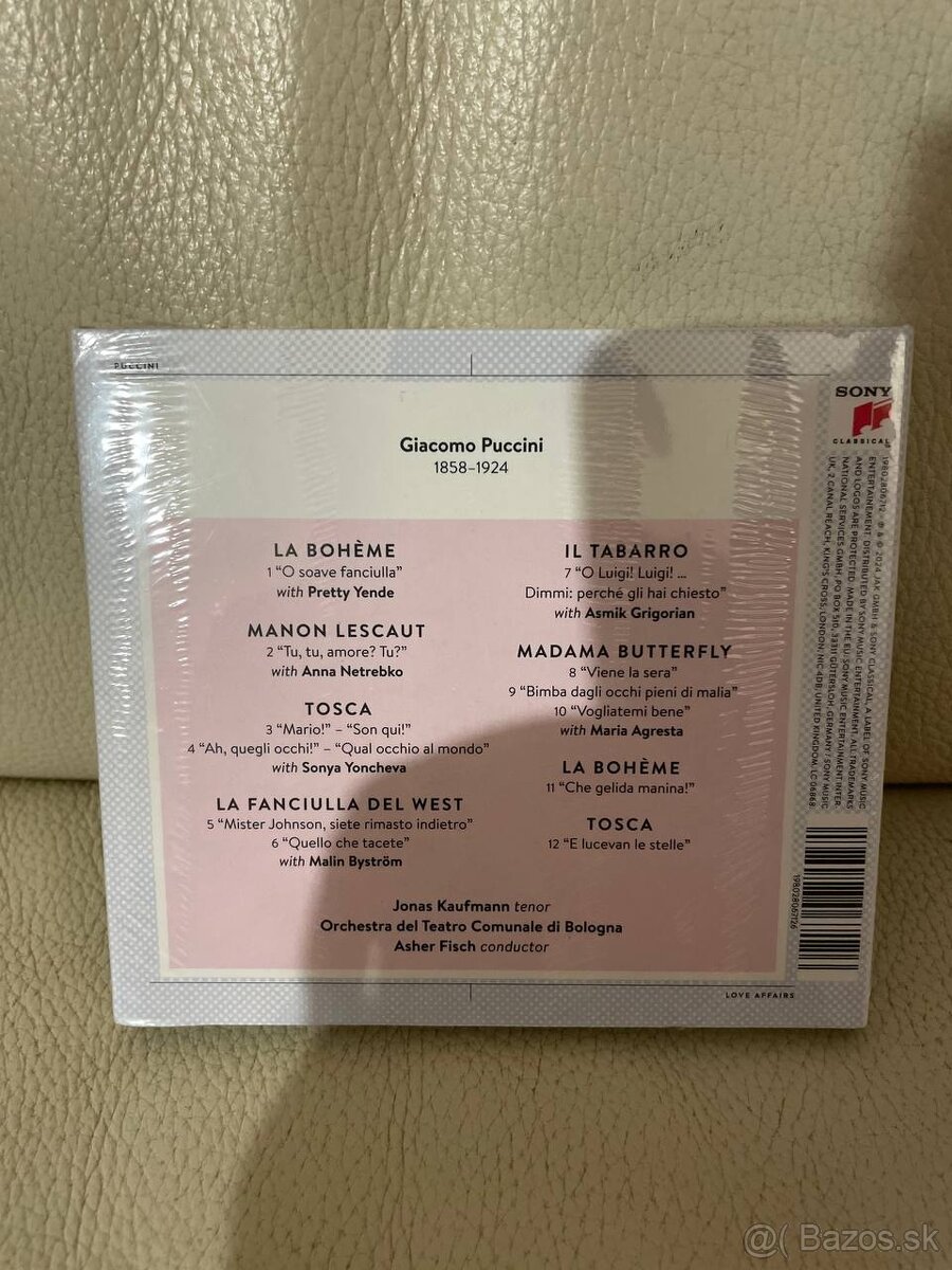 Jonas Kaufmann Love Affairs (Puccini) | Deluxe CD, nové - 2