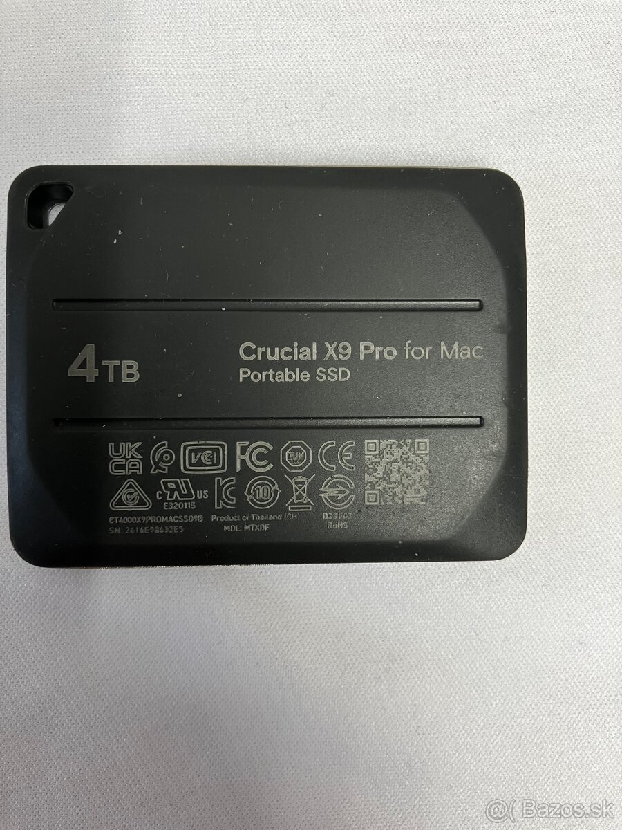 Crucial X9 Pro for Mac 4TB – externý SSD disk - 2