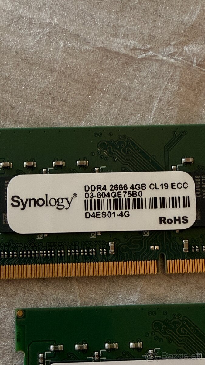 Predám Synology ECC RAM DDR4 SODIMM - 2
