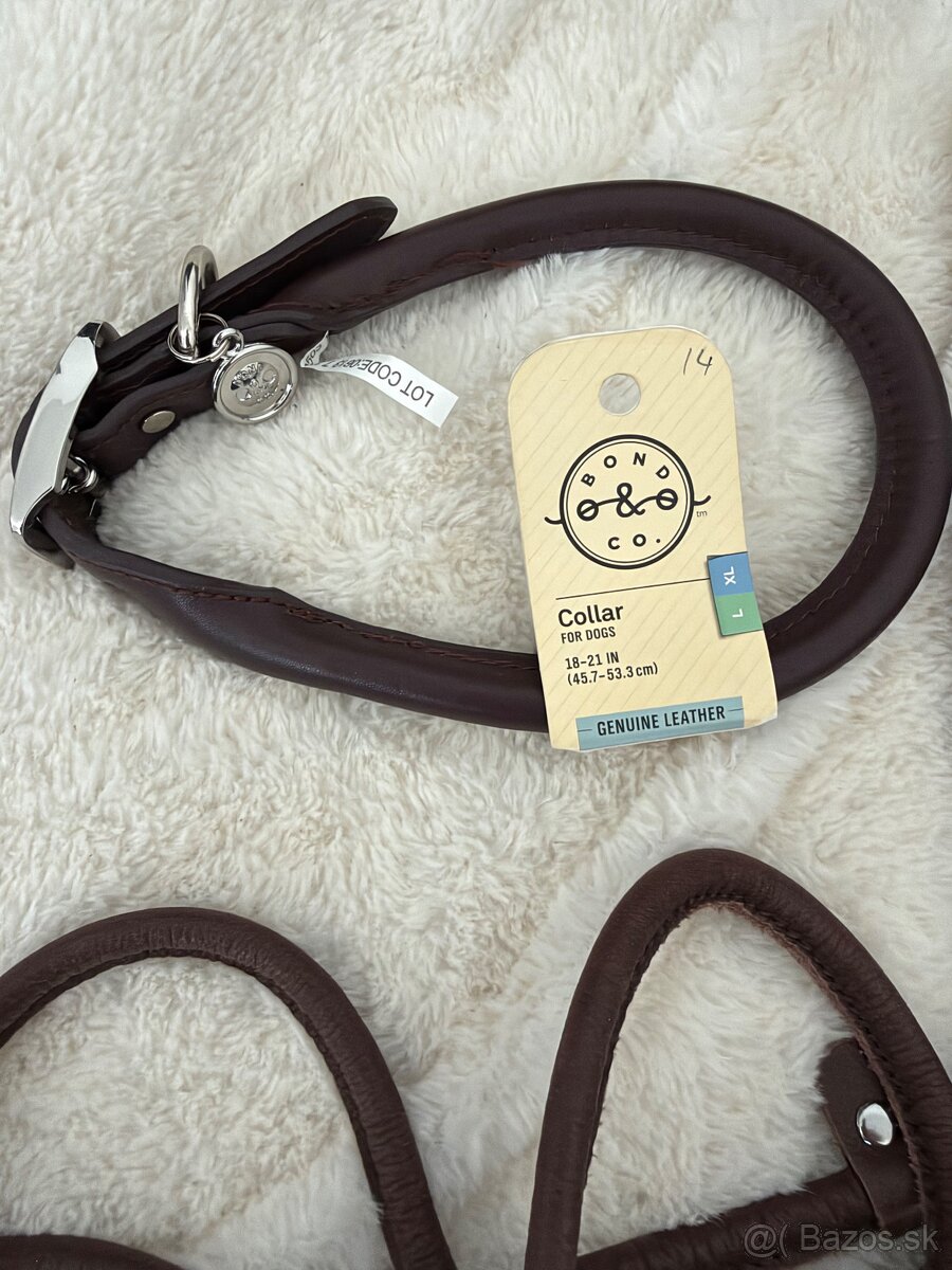 Nove kozene obojky-_+ voditko-20€ - 2