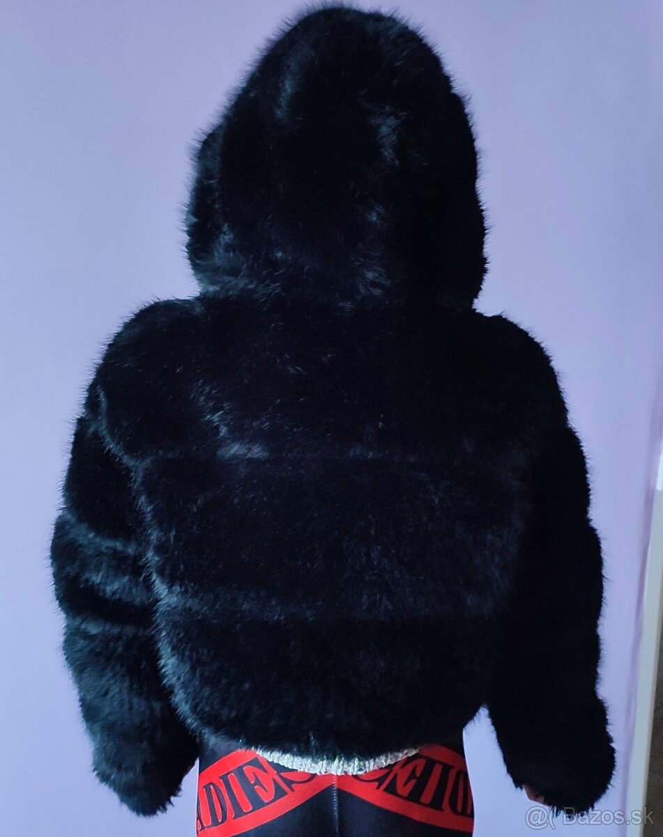 Dámsky krátky kožuch, veľkosť S/M - 2