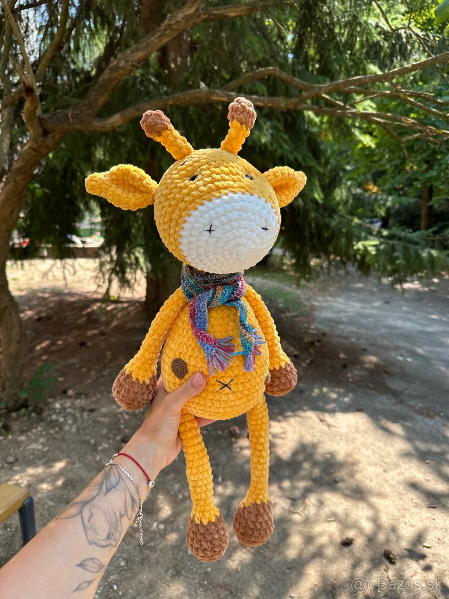 Plyšová háčkovaná žirafa – ručne robená, 55 cm - 2