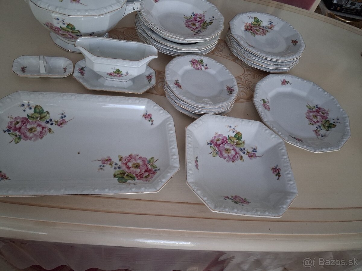 OBEDOVÁ PORCELÁNOVÁ SÚPRAVA starožitná - 2