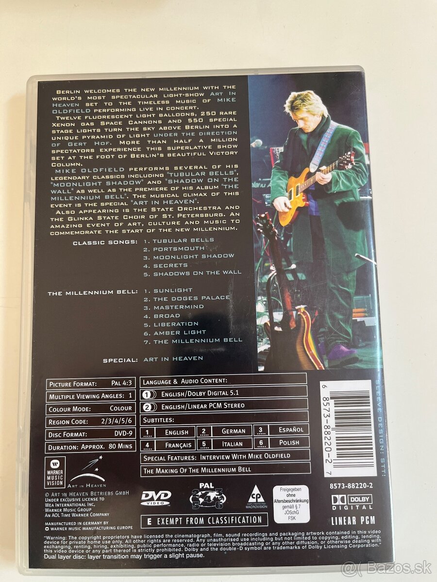 Predám Dvd Oldfield -The Millennium bell - 2