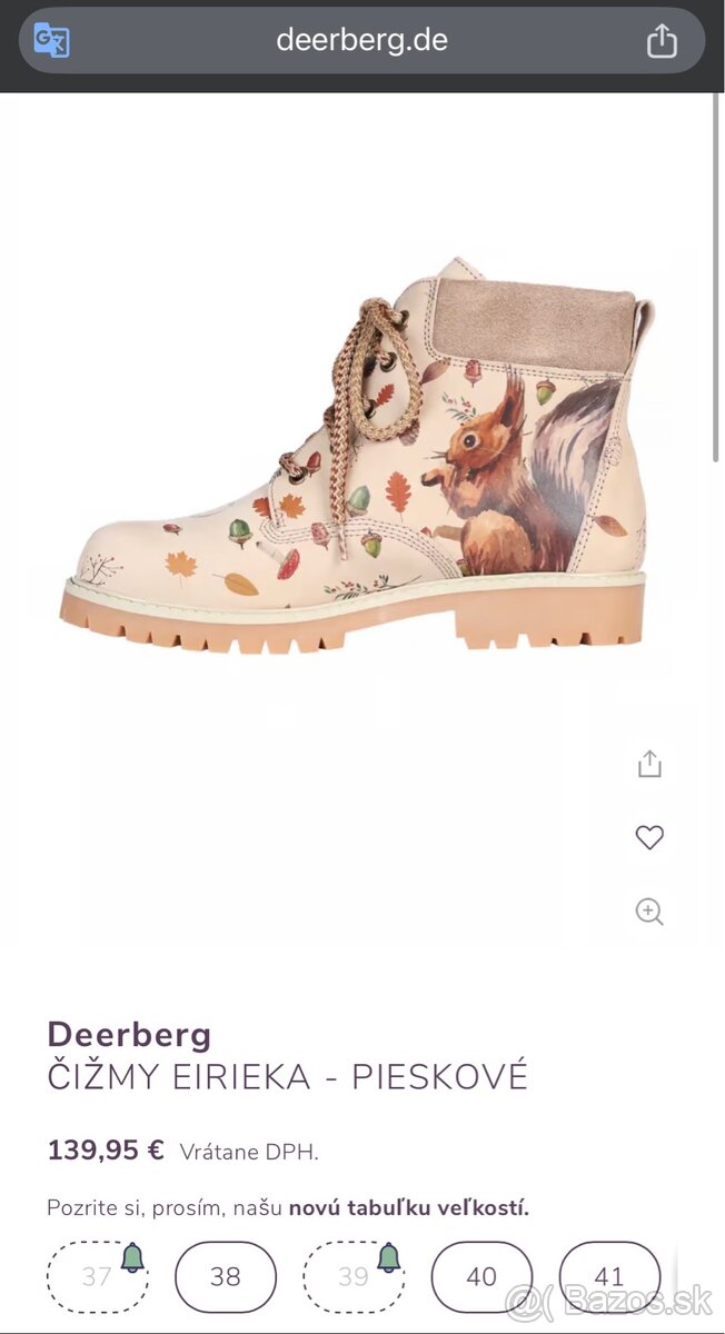 Dámske kožené čižmy Deerberg, veľkosť 38 - 2