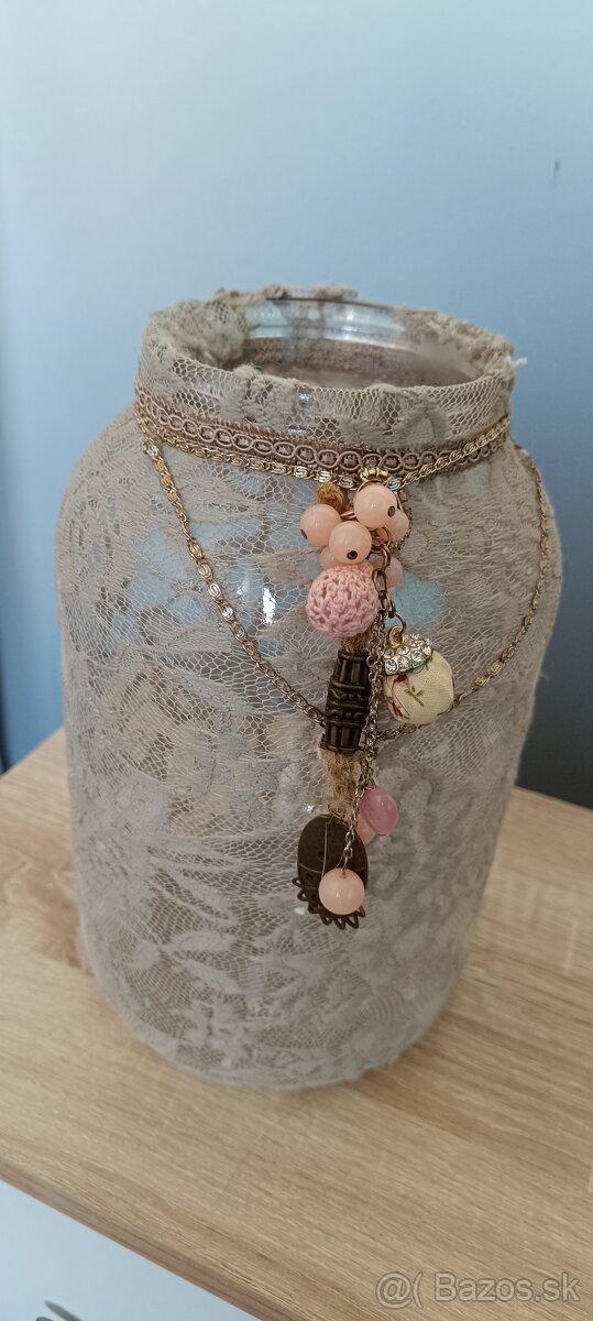 Handmade BOHO svietniky veľké : svadobná výzdoba - 2