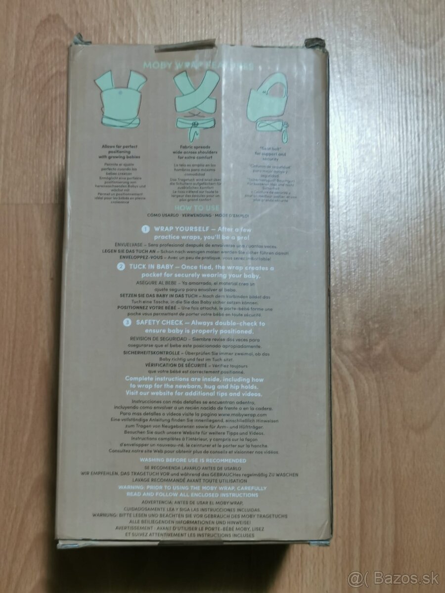 MOBY Wrap – originálny šatkový nosič pre bábätká (bambus) - 2