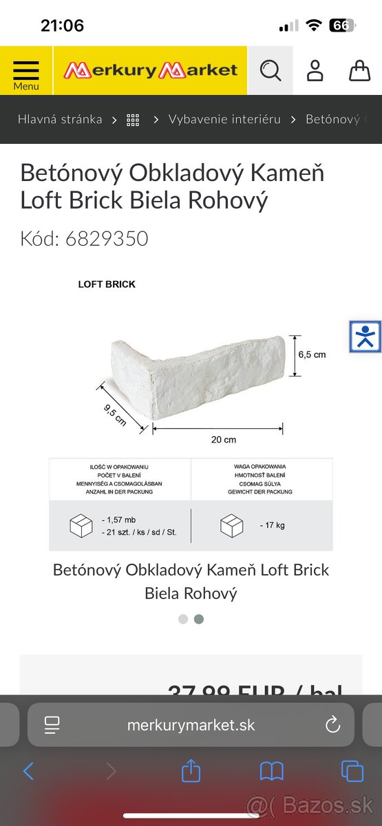 Rohový betónový obklad - 2