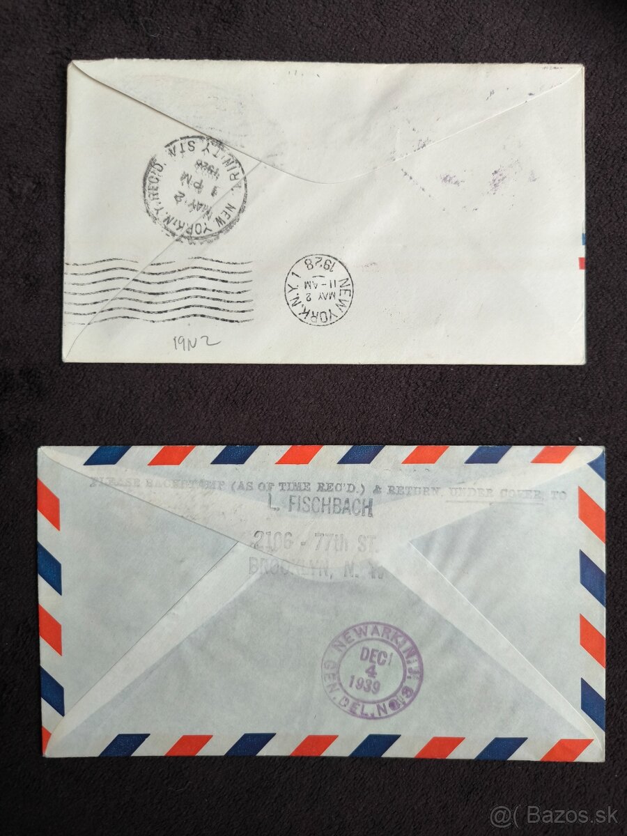 U.S. Postage Via Air Mail obálky - 2