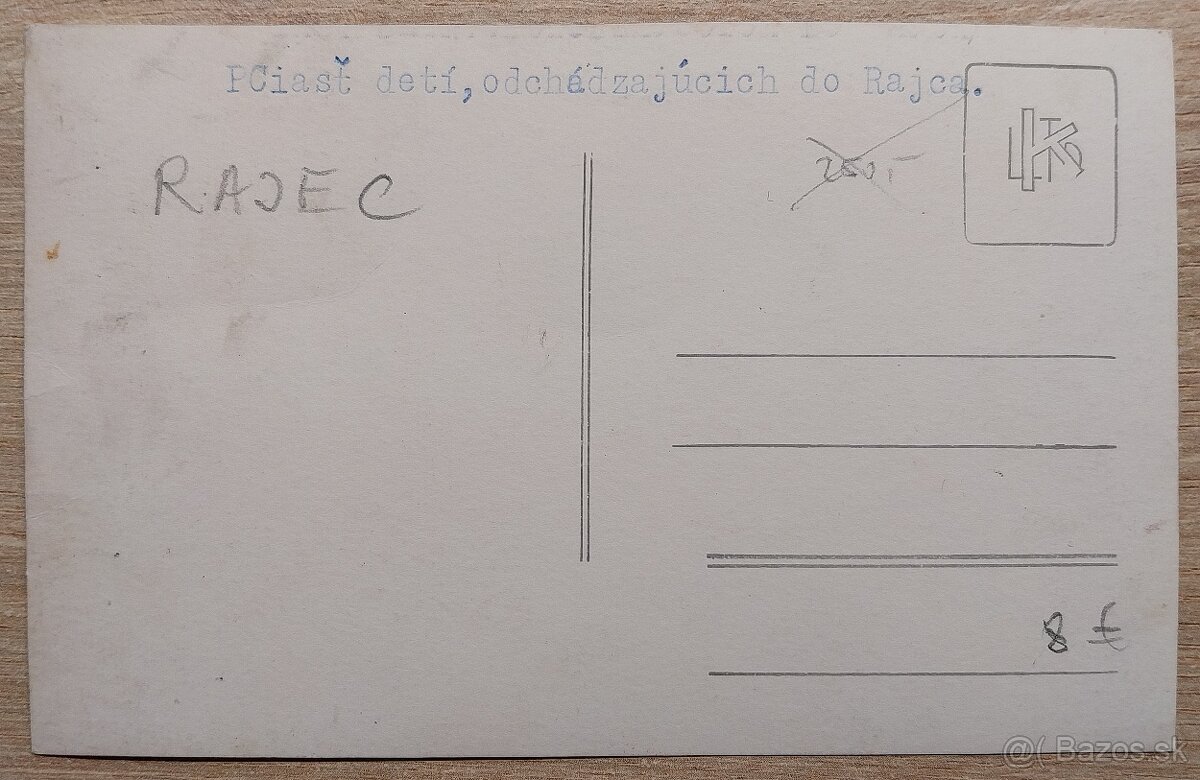 Pohľadnica - Červený kríž - Rajec - rok cca 1919 až 1938 - 2