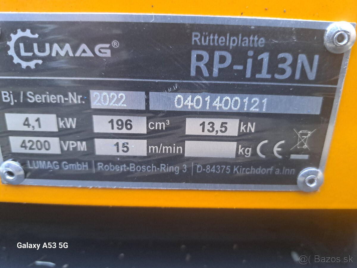 Vibračná doska Lumag RP-i13N - 2