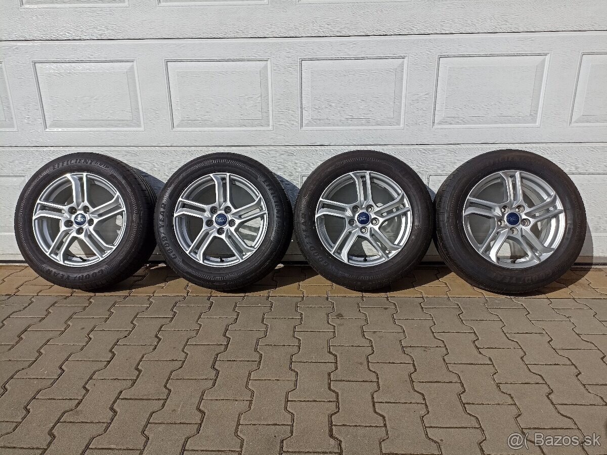 Orig. letná sada FORD 5x108 R16 + GoodYear 205/60 R16 - 2
