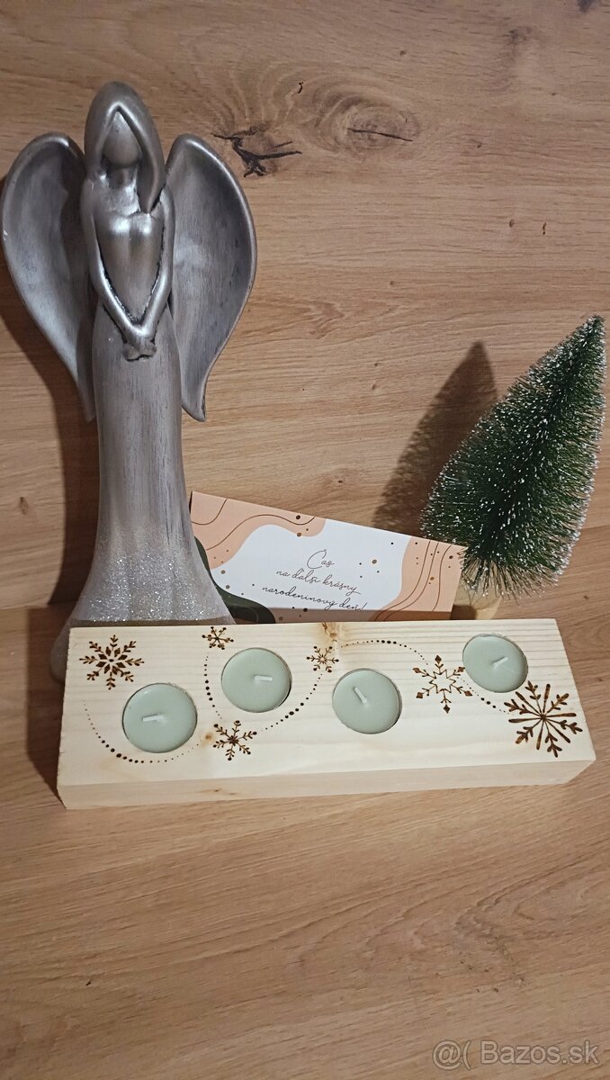 Vianočná dekorácia svietnik - 2