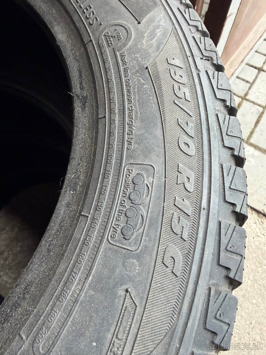 Zimné pneumatiky 195 /70 R15C . - 2