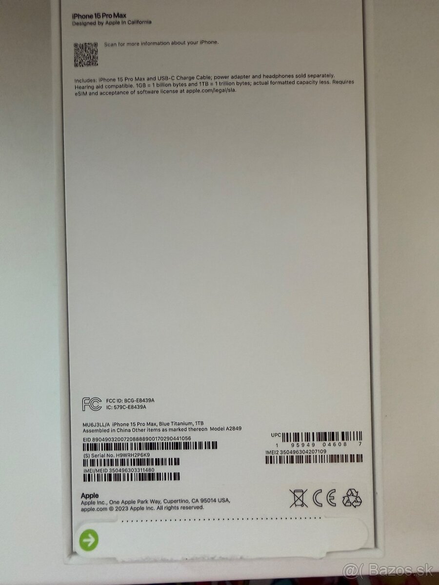 Iphone 15 pro max 1TB blue titanium - 2