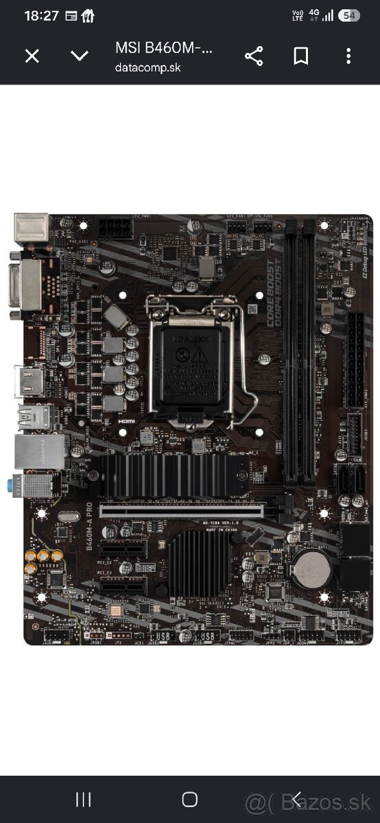 Zakladna doska+Intel i3 10100 - 2
